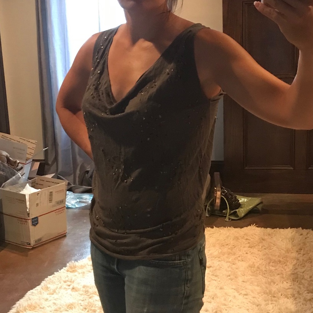 Olive Alice + Olivia Lucy Linen top, small, EUC